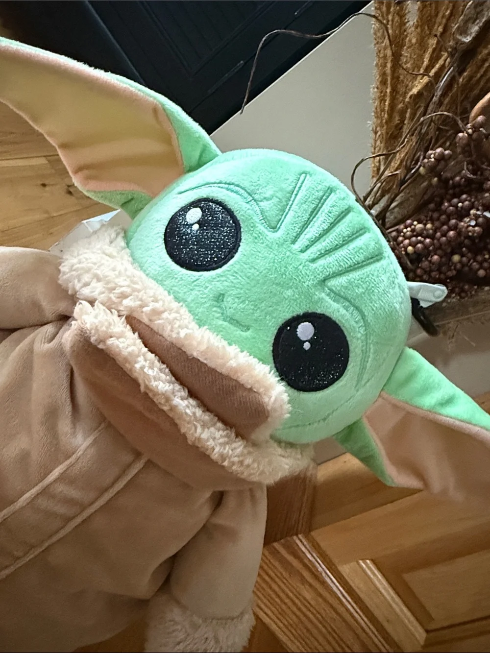 Plush Grogu Backpack in Mint Green and Tan - NWT